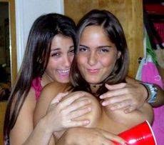Lesbian amateur friends like their yummy boobs